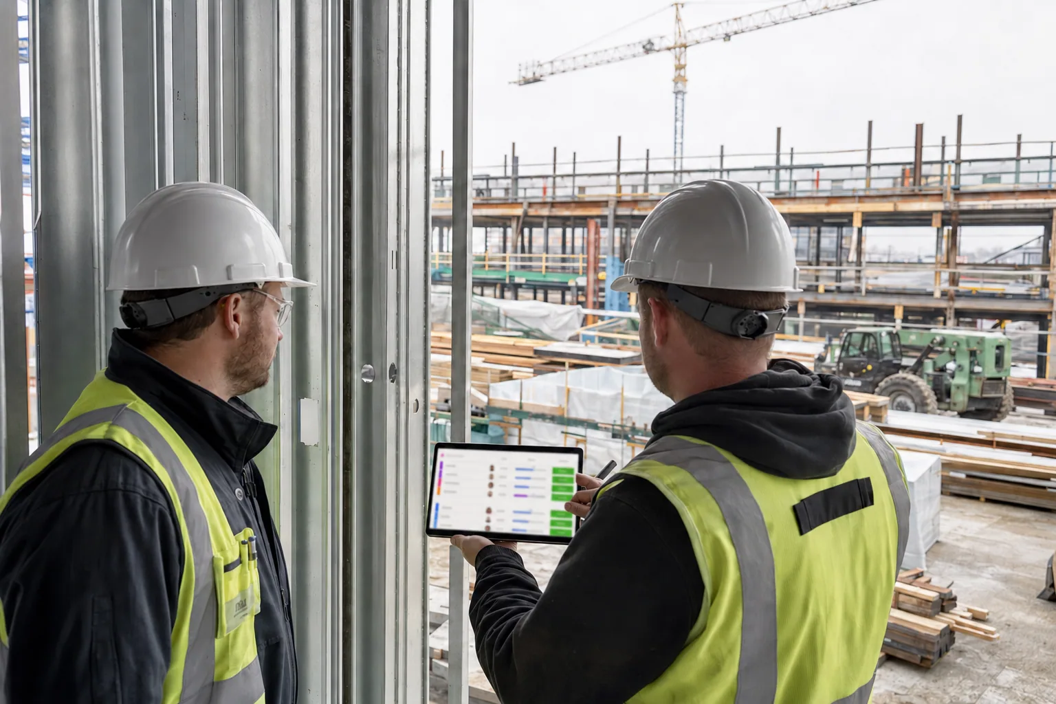 Coordination des opérations de construction, du chantier au bureau